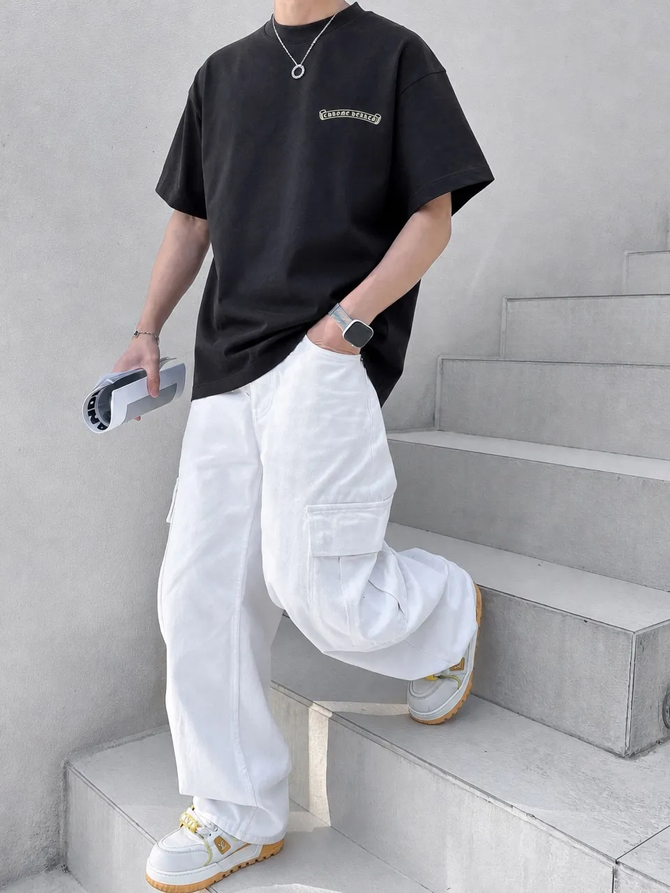 ch～ 《 》 ， T ， Same Style ， : Black White Coffee Brown Size：S（90-130 ） M（125-150 ） L（135-165 ） XL（160-190 ） XXL（185 ）